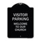 Signmission Visitor Parking Welcome to Our Church Heavy-Gauge Aluminum Sign, 24" x 18", BS-1824-22723 A-DES-BS-1824-22723 - alternate 1